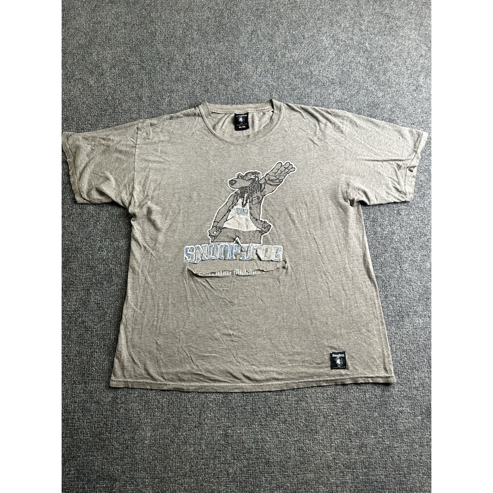 Mens Snoop Dogg Clothing Company Graphic T Shirt Gray Logo Size XL